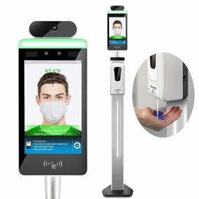 img 4 attached to Non-Contact Wi-Fi Thermal Scanner Kiosk With Touch Screen, Face Recognition & Hand Sanitizer Dispenser