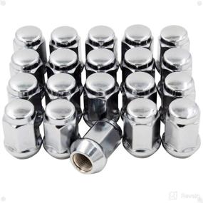 img 4 attached to 🔩 Set of 20 Chrome 12x1.25 Lug Nuts - Closed End Bulge Acorn Style, 1.38" Long Cone Seat, 19mm (3/4") Hex - Wheel Accessories Parts (M12x1.25, Chrome)