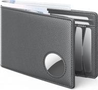 мужской тонкий кожаный кошелек в два сложения с блокировкой airtag rfid и 13 слотами для кредитных карт логотип