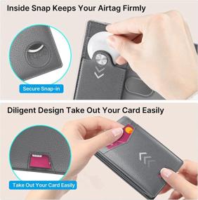 img 2 attached to Мужской тонкий кожаный кошелек в два сложения с блокировкой AirTag RFID и 13 слотами для кредитных карт