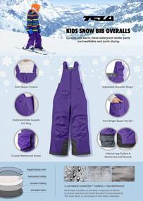 img 1 attached to Keep Your Kids Warm And Dry This Winter With TSLA Waterproof Insulated Snow Bibs