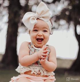 img 2 attached to 🎀 Adorable Baby Girl Bow Headbands for Stylish Newborns: Cute Turban Knotted Hairbands for Toddler Hair Accessories