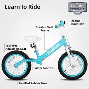 img 3 attached to JOYSTAR 14/16 Inch Balance Bike For Toddlers And Kids Ages 3-8 Years Old Boys And Girls - Sport Kids Balance Bike With Handbrake - No Pedal Training Bicycle