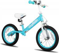 joystar 14/16 inch balance bike for toddlers and kids ages 3-8 years old boys and girls - sport kids balance bike with handbrake - no pedal training bicycle logo