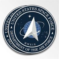 🚀 ichthusgraphics.com space force decal stickers 2 pack 4.5” vinyl - high-quality bumpers, cars, trucks, laptops, window & skateboard decor - official ussf logo - perfect nasa spacex trump trek usa flag gift for fans логотип