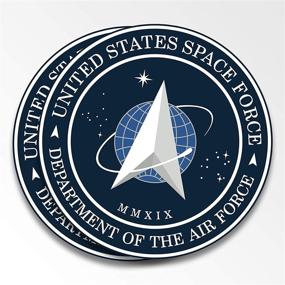 img 4 attached to 🚀 Ichthusgraphics.com Space Force Decal Stickers 2 Pack 4.5” Vinyl - High-Quality Bumpers, Cars, Trucks, Laptops, Window & Skateboard Decor - Official USSF Logo - Perfect NASA SpaceX Trump Trek USA Flag Gift for Fans