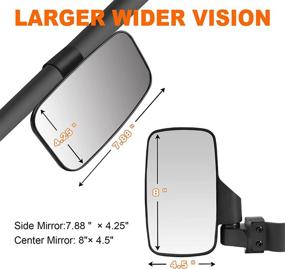 img 2 attached to Tuxibyly Mirror Center Rearview Adjustable