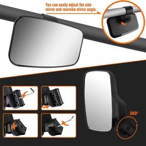 img 1 attached to Tuxibyly Mirror Center Rearview Adjustable