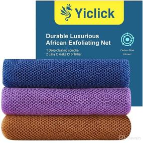 img 4 attached to 🌟 Yiclick Exfoliating Scrubber Washcloth: Recommended for Luxurious Skin Care