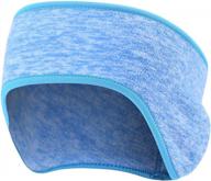 stay warm & protected in cold weather: fleece ear warmer cover headband logo