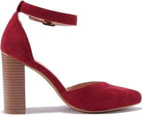 img 2 attached to 👠 VETASTE Chunky Pointed Pumps - Stylish and Comfortable Women's Shoes