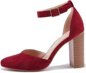 img 3 attached to 👠 VETASTE Chunky Pointed Pumps - Stylish and Comfortable Women's Shoes