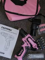 img 1 attached to Power Up With The FASTPRO 42-Piece 12V Pink Drill Kit: Cordless Drill Driver, Lithium-Ion Battery, Charger And Tool Bag Included! review by Kevin Carey