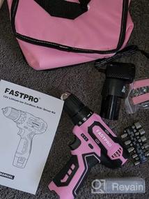 img 5 attached to Power Up With The FASTPRO 42-Piece 12V Pink Drill Kit: Cordless Drill Driver, Lithium-Ion Battery, Charger And Tool Bag Included!