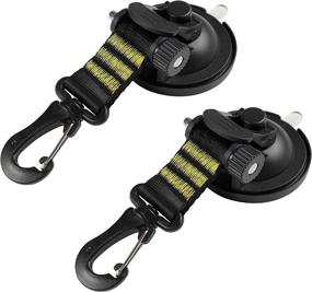 img 4 attached to Versatile Ayaport Heavy Duty Suction Cup Anchor Tie Downs: Ideal for SUP, Camping Tarp, Car Side Awning - Set of 2