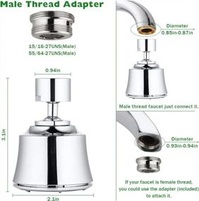 img 2 attached to Upgrade Your Kitchen Sink With A Flexible Faucet Sprayer Attachment: 4 Spray Models, Ball Joint Swivel Head, And Chrome Finish Included