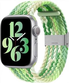 img 4 attached to Bandiction Stretchy Braided Solo Loop Bands Compatible With Apple Watch Band 44Mm 40Mm 38Mm 42Mm 41Mm 45Mm 49Mm IWatch Bands Women Men, Elastic Strap For IWatch Ultra SE Series 8/7/6/5/4/3/2/1