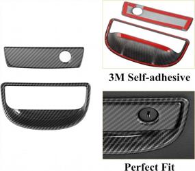 img 2 attached to Upgrade Your Jeep With YOCTM Carbon Fiber Copilot Storage Box Handle Sequins Trim Interior Styling For Wrangler JK 2011-2017