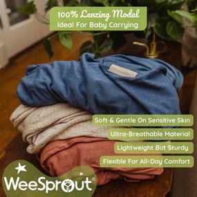 img 2 attached to WeeSprout Baby Wrap Carrier - Perfect Baby Carrier Wrap Sling For Newborn And Infant, Enhances Baby Bonding, Soft And Breathable, Ideal For Babywearing