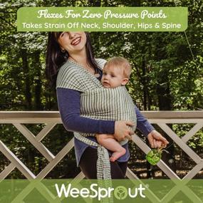 img 1 attached to WeeSprout Baby Wrap Carrier - Perfect Baby Carrier Wrap Sling For Newborn And Infant, Enhances Baby Bonding, Soft And Breathable, Ideal For Babywearing