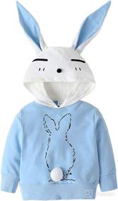 img 4 attached to 🐰 Easter Bunny Rabbit Hoodie Sweatshirt Top Coat for Toddler Boys and Girls