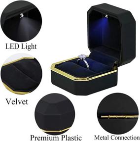 img 2 attached to GBYAN Ring Box With LED Light Jewelry Display Gift Box For Proposal,Engagement, Wedding
