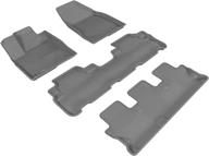 🔴 custom fit all-weather floor mat set for toyota highlander - 3d maxpider l1ty16301501, gray kagu rubber логотип