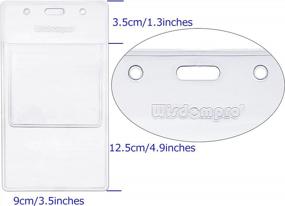 img 2 attached to Wisdompro 5 Pack Heavy Duty Pocket Protector для рубашек, лабораторных халатов, брюк - многоцелевой держатель для ручек с предварительно прорезанным верхом и отверстиями для именной бирки - прозрачный