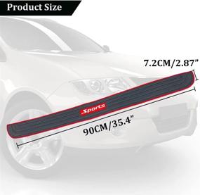 img 3 attached to 🚗 Black Rubber Rear Bumper Protector Guard for Car: Scratch-Resistant Trunk Door Entry Accessorie Trim Cover - 1 Pack (Red Sport)