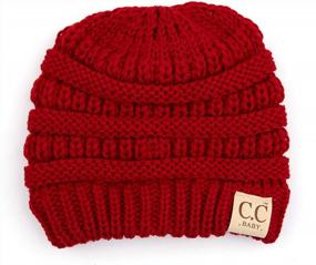 img 2 attached to Warm Knit Baby Beanie Skull Cap For Winter By Funky Junque Exclusives