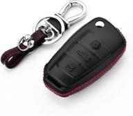 m jvisun leather genuine folding keychain logo