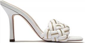 img 1 attached to Step Up Your Style: Women'S Sexy Double Braided Strap Heeled Sandals By Vivianly