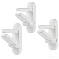 🚪 childproof door lever lock - 3 pack for enhanced toddler door safety, easy one-handed operation, abs with damage-free 3m adhesive, child safety door handle locks logo