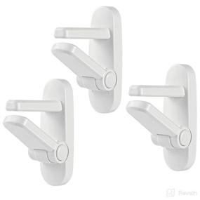 img 4 attached to 🚪 Childproof Door Lever Lock - 3 Pack for Enhanced Toddler Door Safety, Easy One-Handed Operation, ABS with Damage-Free 3M Adhesive, Child Safety Door Handle Locks