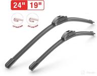 🚗 high-performance all-season wiper blades 24" and 19" oem replacement for chevrolet malibu 2013-2015, honda civic 2002-2005, toyota camry 2002-2006 +more vehicle models logo