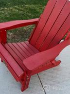 img 1 attached to Blue Foldable Adirondack Chair - Perfect Outdoor Patio Furniture For Your Garden, Deck, Fire Pit, And Backyard - Weatherproof And Durable review by Valerie Sullivan