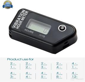 img 3 attached to 🔌 Wireless Resettable Vibration Hour Meter for Vibrating Machinery: Motocross, Marine, Motorcycle, Snowmobil, ATV, Boat, Generators, Tractor, Lawn Mower - Color: Black (Model 016B)