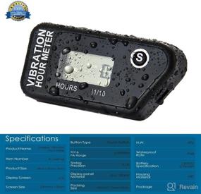 img 1 attached to 🔌 Wireless Resettable Vibration Hour Meter for Vibrating Machinery: Motocross, Marine, Motorcycle, Snowmobil, ATV, Boat, Generators, Tractor, Lawn Mower - Color: Black (Model 016B)