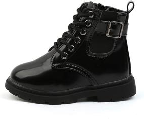 img 2 attached to Komfyea Toddler Fashion Leather Black23 Boys' Shoes : Boots