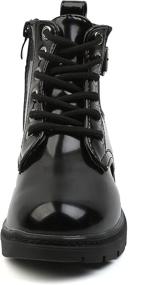 img 1 attached to Komfyea Toddler Fashion Leather Black23 Boys' Shoes : Boots