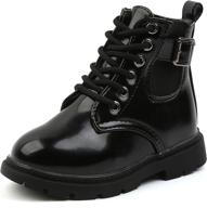 komfyea toddler fashion leather black23 boys' shoes : boots логотип