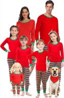 women's & men's family matching christmas pajamas xmas pjs holiday cotton sleepwear jammies long sleeve pyjama clothes logo
