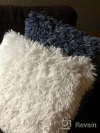 картинка 1 прикреплена к отзыву Black Shaggy Plush Faux Fur Pillow Shams (2 Pack) With Marble Print, Velvety Soft Decorative Throw Pillow Covers, Luxury Cushion Cases With Zipper Closure, 20"X26" Size - LIFEREVO от John Surabhi