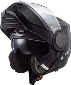 img 2 attached to 🔒 LS2 Horizon Modular Motorcycle Helmet with SunShield (Matte Black, Size Large)