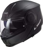 🔒 ls2 horizon modular motorcycle helmet with sunshield (matte black, size large) logo