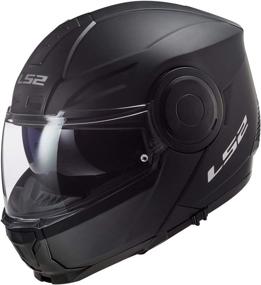 img 4 attached to 🔒 LS2 Horizon Modular Motorcycle Helmet with SunShield (Matte Black, Size Large)