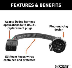img 2 attached to 🔌 CURT 57300 8-Prong to USCAR Wiring Harness Adapter, Compatible with Select Chrysler, Dodge, Freightliner, Jeep, and Mitsubishi Vehicles
