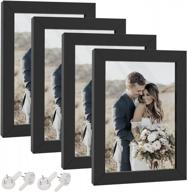 display your memories with happyhapi 4x6 picture frame set - tabletop and wall display, ideal for photos, paintings, landscapes, posters, and artwork logo