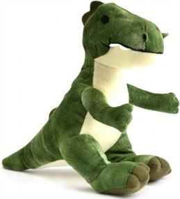 img 4 attached to Hollypet Squeaky Plush Dinosaur Dog Chew Toy For Pets