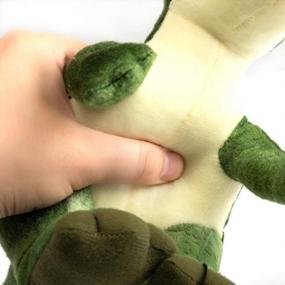 img 2 attached to Hollypet Squeaky Plush Dinosaur Dog Chew Toy For Pets